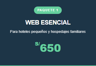 Paquete Web Esencial S/650